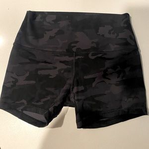 Grey Camo Spandex Athletic Shorts